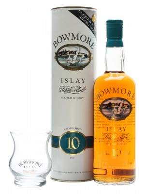 Bowmore 10 Year Old + Glass / Bottled 1980s