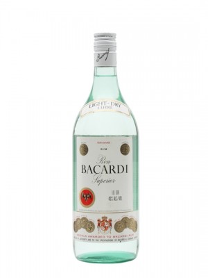 Bacardi Superior Rum / Bottled 1980s / Litre