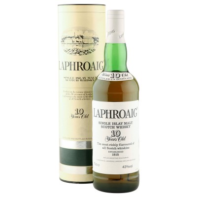 Laphroaig 10 Year Old, Pre-Warrant Eighties Bottling with Tube