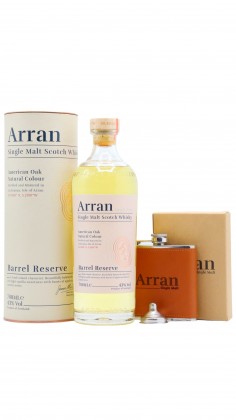 Arran Branded Hip Flask & Barrel Reserve
