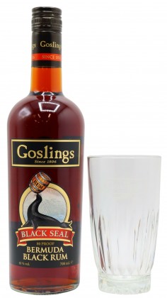 Goslings Highball Glass & Black Seal Rum