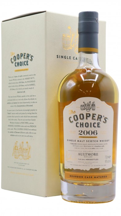 Aultmore Cooper's Choice - Single Bourbon Cask #7120 2006 9 year old