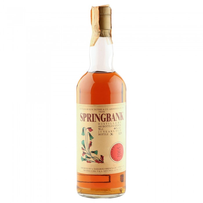Springbank 1965 25 Year Old, R. W. Duthies 1990 Bottling for Samaroli - Flowers Label