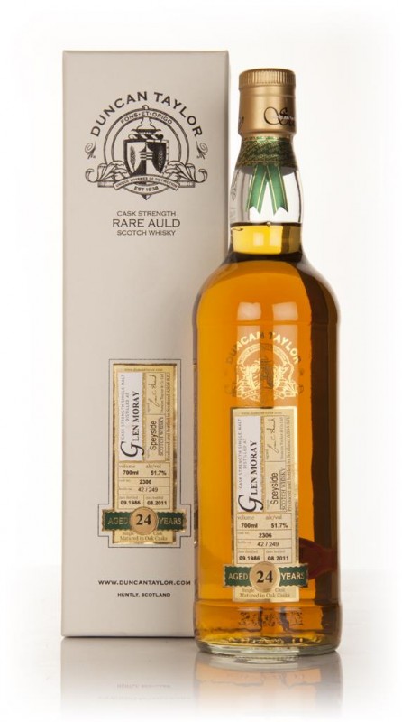 Glen Moray 24 Year Old 1986 Cask 2306 Rare Auld Duncan Taylor