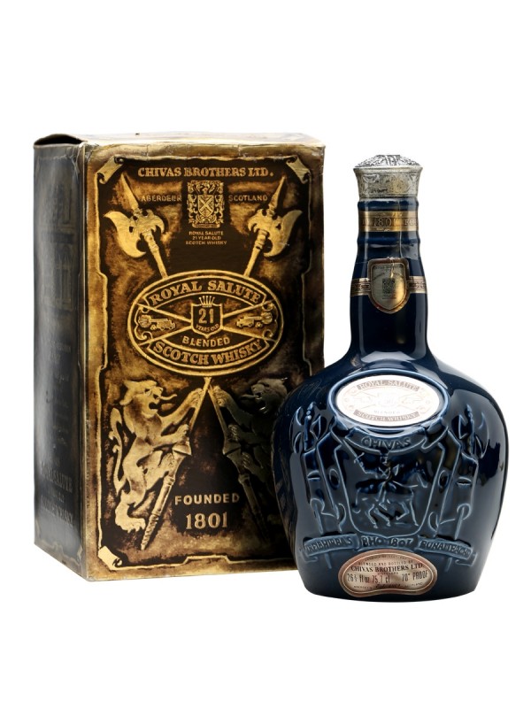 Royal Salute 21 Year Old Bottled 1970s Spode Decanter