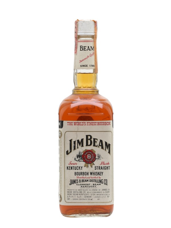 Jim Beam White Label Bottled 1980s