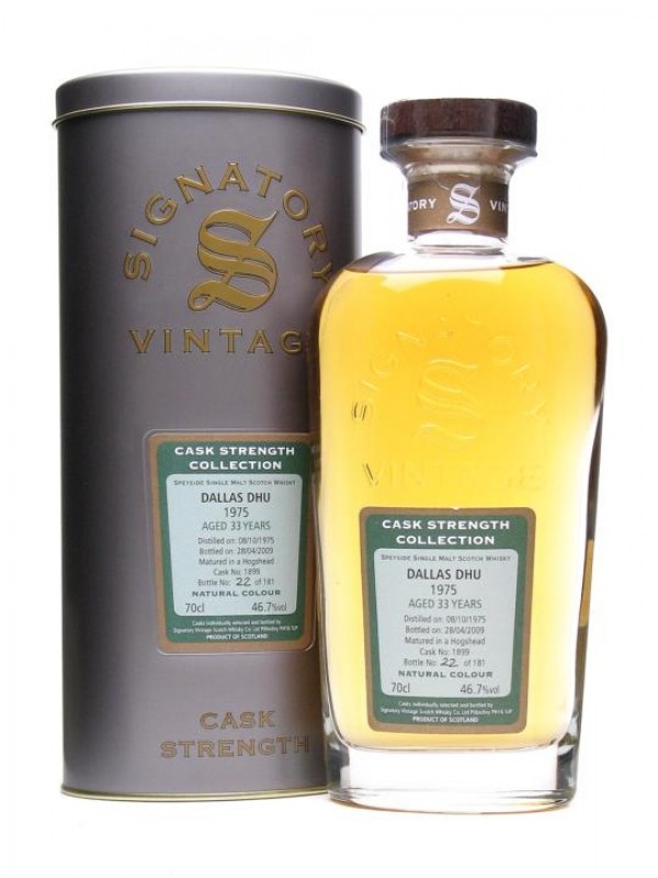 Dallas Dhu 1975 33 Year Old Cask #1899 Signatory Cask Strength Collection