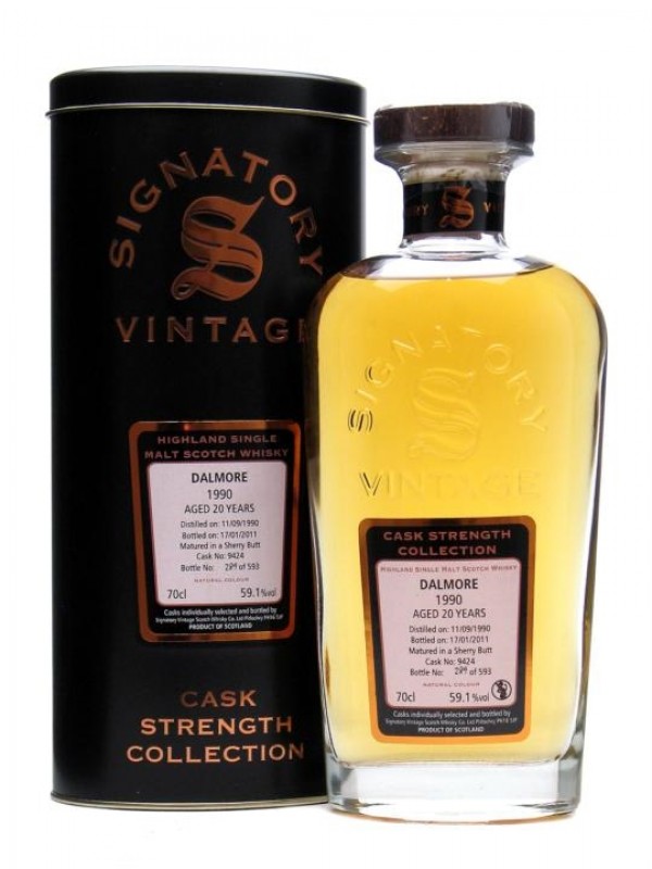 Dalmore 1990 20 Year Old Sherry Butt #9424 Signatory