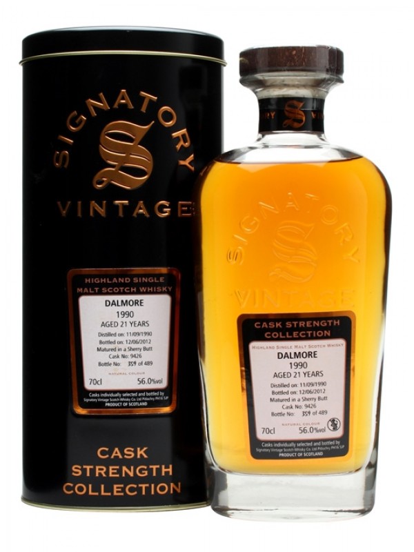 Dalmore 1990 21 Year Old Sherry Butt #9426 Signatory Cask Strength Collection