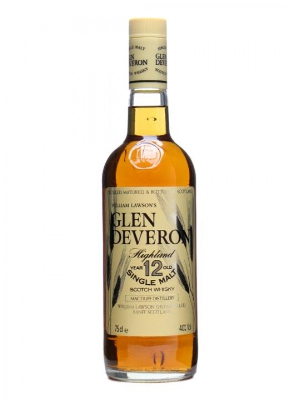 Glen Deveron 12 Year Old Bottled 1980s Yellow Plastic Cap
