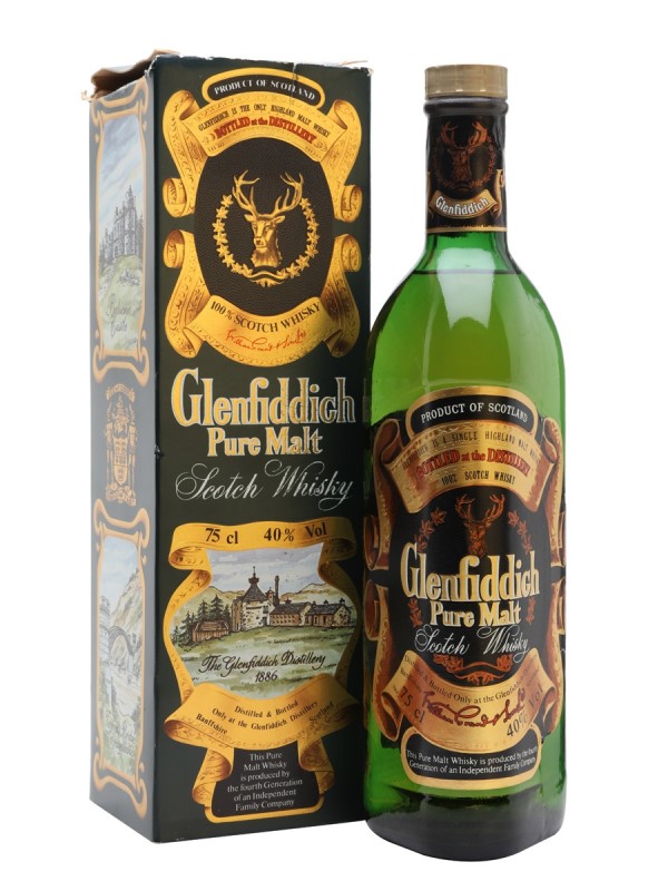 Glenfiddich Pure Malt Bottled 1980s 75cl
