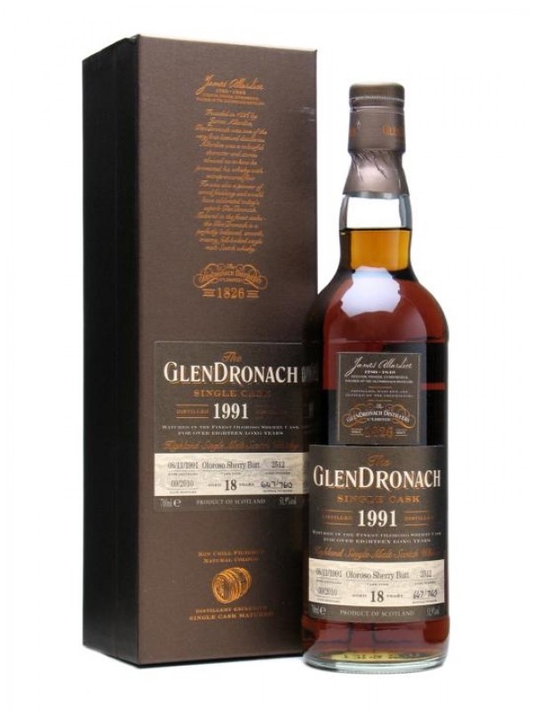 Glendronach 1991 18 Year Old Oloroso Sherry Butt #2512