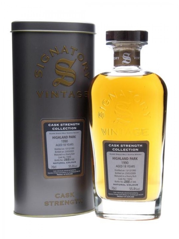 Highland Park 1990 18 Year Old Sherry Butt #15692 Signatory