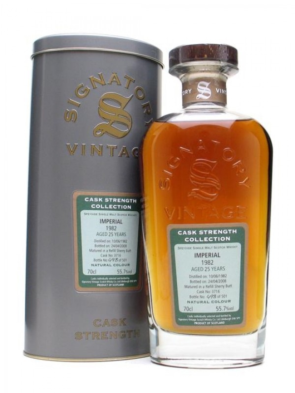 Imperial 1982 25 Year Old Sherry Cask 3716 Signatory Cask Strength Collection