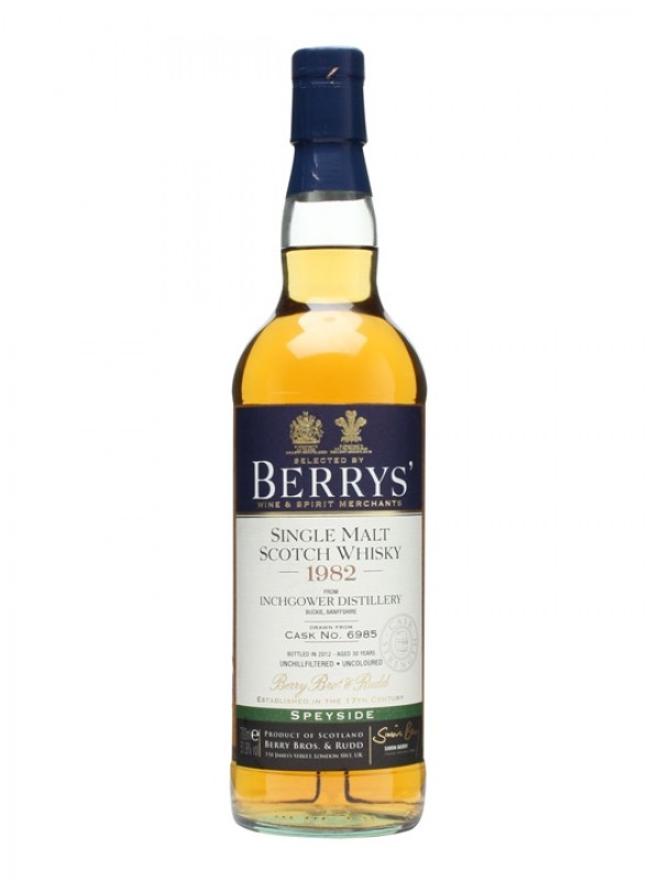 Inchgower 1982 30 Year Old Cask 6985 Berry Bros & Rudd