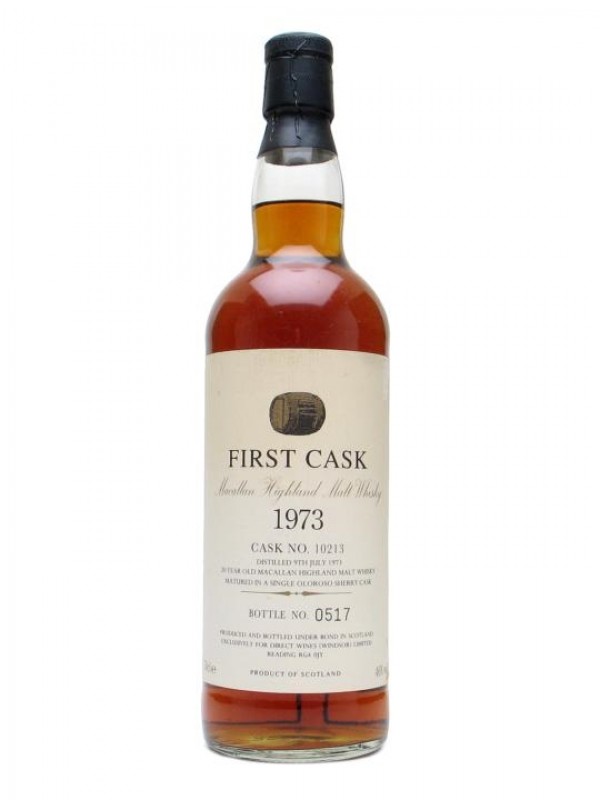 Macallan 1973 20 Year Old Sherry Cask First Cask
