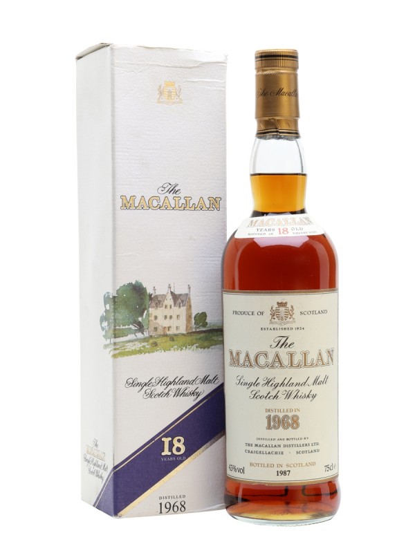 Macallan 1968 18 Year Old Vintage Label