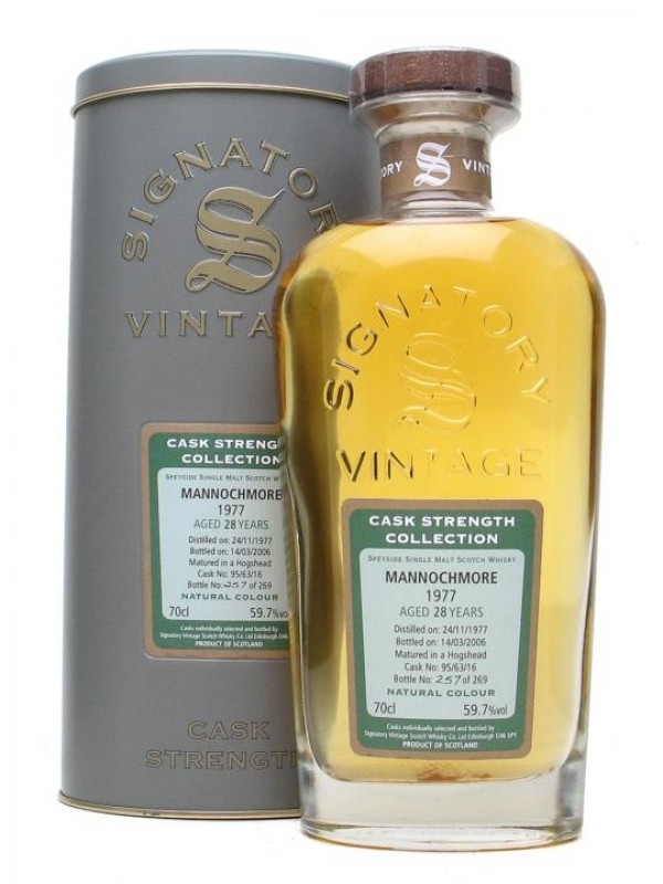 Mannochmore 1977 28 Year Old Signatory Cask Strength Collection