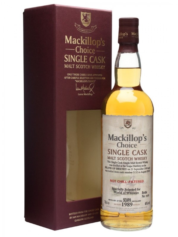 Scapa 1989 20 Year Old Cask #3132 Mackillop's Mackillop