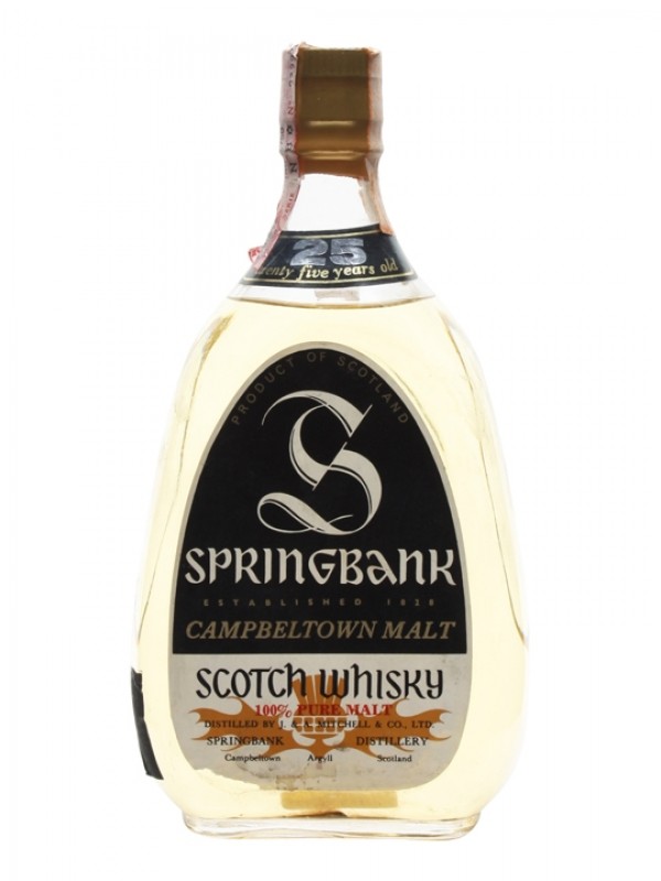 Springbank 25 Year Old Pear Shape Bottle