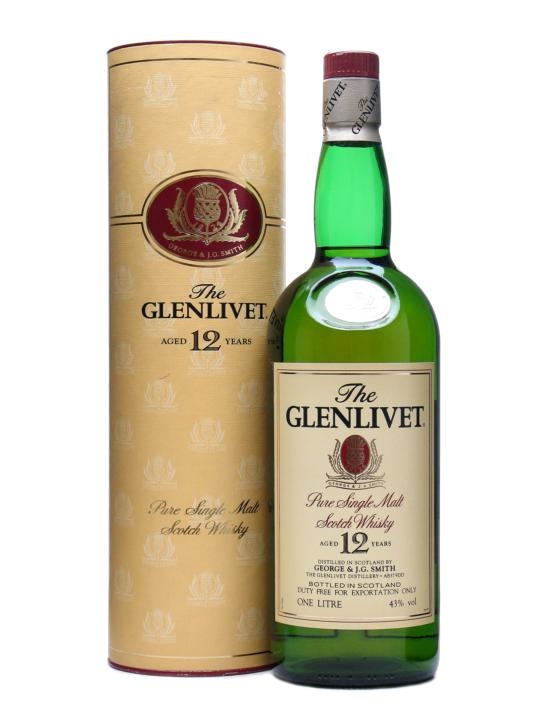 Glenlivet 12 Year Old 100cl | Single Malt Scotch Whisky | Whisky