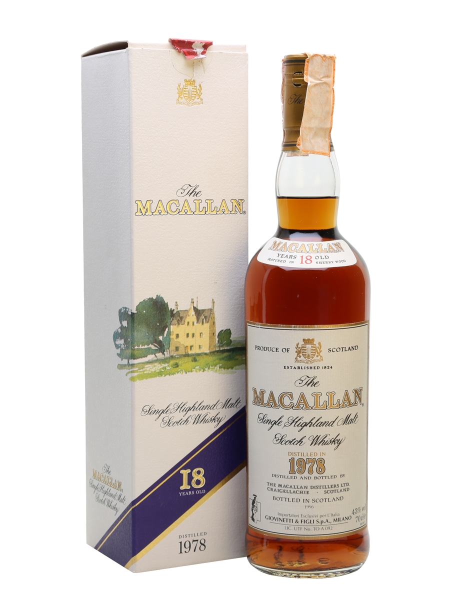 Macallan 1978 18 Year Old Vintage Label | Single Malt Scotch